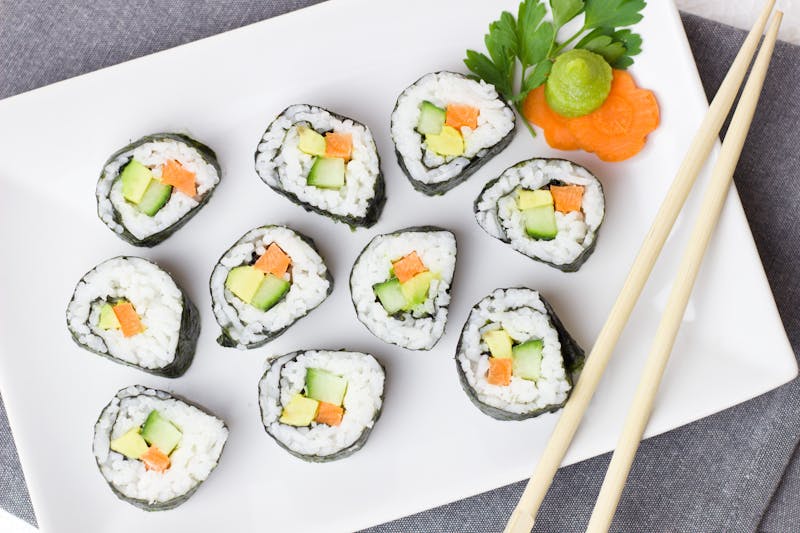 Vegetarische sushi rolls